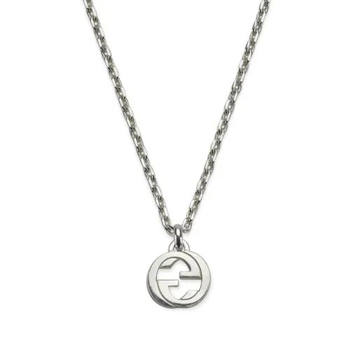 Gucci Interlocking Silver Necklace