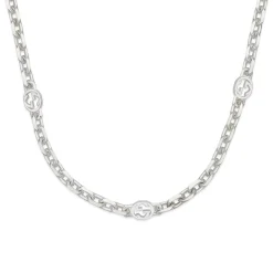 Gucci Interlocking Silver Necklace