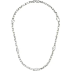Gucci Interlocking Silver Necklace