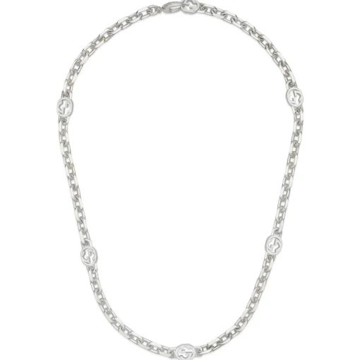 Gucci Interlocking Silver Necklace