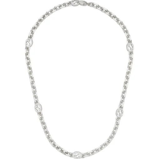 Gucci Interlocking Silver Necklace