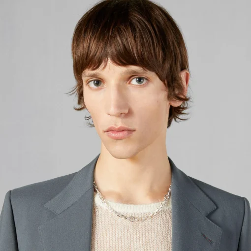 Gucci Interlocking Silver Necklace
