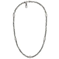 Gucci Interlocking Silver Necklace