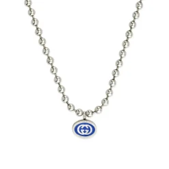 Gucci Interlocking Silver Necklace