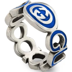 Gucci Interlocking Silver Ring