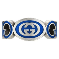 Gucci Interlocking Silver Ring