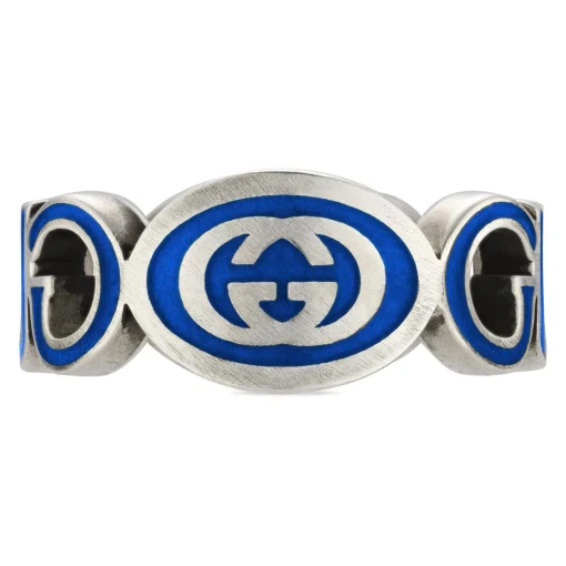 Gucci Interlocking Silver Ring