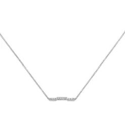Gucci Link to Love 18ct White Gold Diamond Bar Necklace