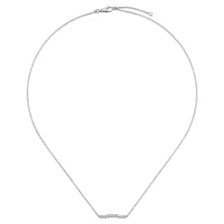 Gucci Link to Love 18ct White Gold Diamond Bar Necklace