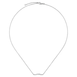 Gucci Link to Love 18ct White Gold Diamond Bar Necklace