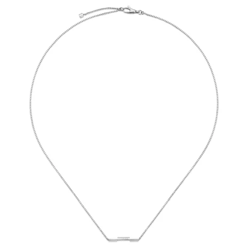 Gucci Link to Love 18ct White Gold Diamond Bar Necklace