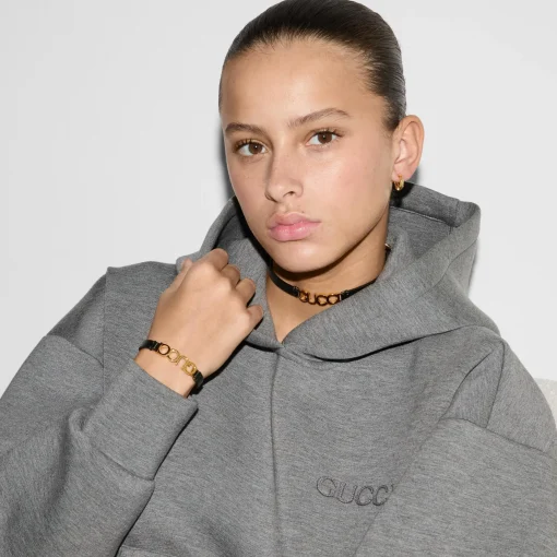 Gucci Link to Love 18ct Yellow Gold Hoop Earrings