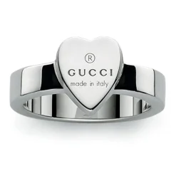 Gucci Trademark Heart Silver Ring