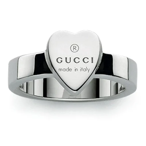 Gucci Trademark Heart Silver Ring