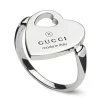 Gucci Trademark Silver Heart Ring