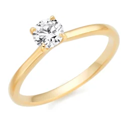 Hearts On Fire 18ct Yellow Gold Diamond Solitaire Ring
