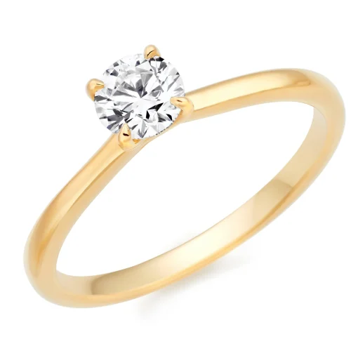 Hearts On Fire 18ct Yellow Gold Diamond Solitaire Ring