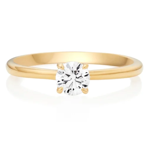 Hearts On Fire 18ct Yellow Gold Diamond Solitaire Ring