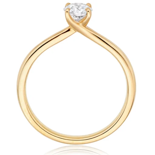 Hearts On Fire 18ct Yellow Gold Diamond Solitaire Ring