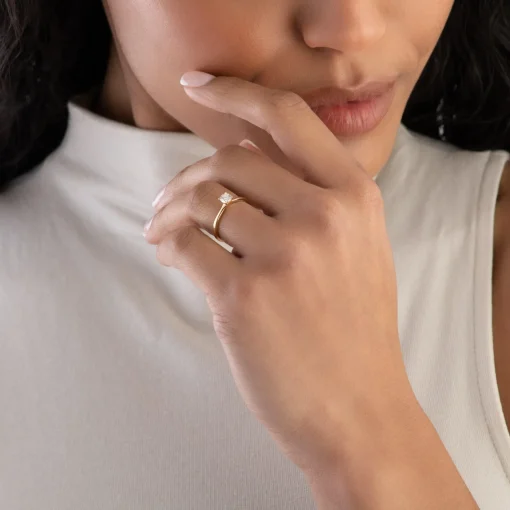 Hearts On Fire 18ct Yellow Gold Diamond Solitaire Ring