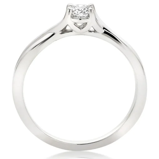 Hearts On Fire Simply Bridal Twist Platinum Diamond Solitaire Engagement Ring