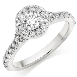 Hearts On Fire Transcend Platinum Diamond Halo Ring