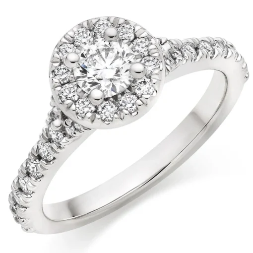 Hearts On Fire Transcend Platinum Diamond Halo Ring