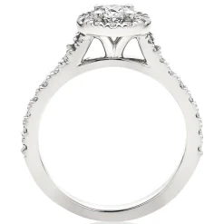 Hearts On Fire Transcend Platinum Diamond Halo Ring
