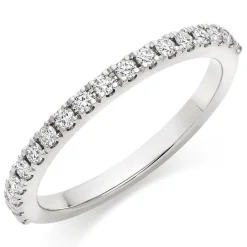 Hearts On Fire Transcend Platinum Diamond Half Eternity Ring