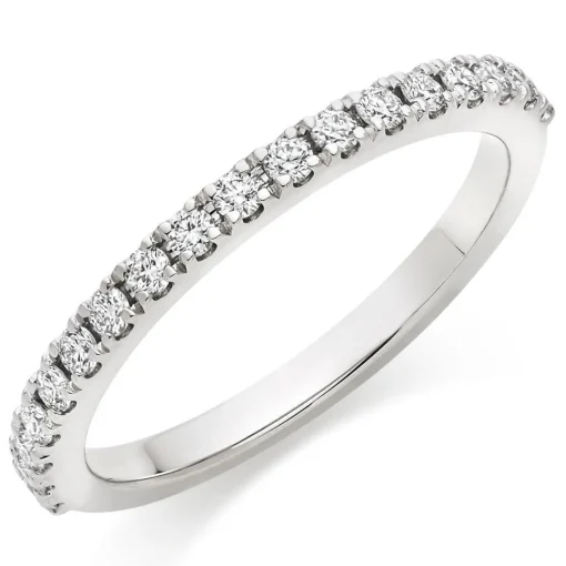 Hearts On Fire Transcend Platinum Diamond Half Eternity Ring