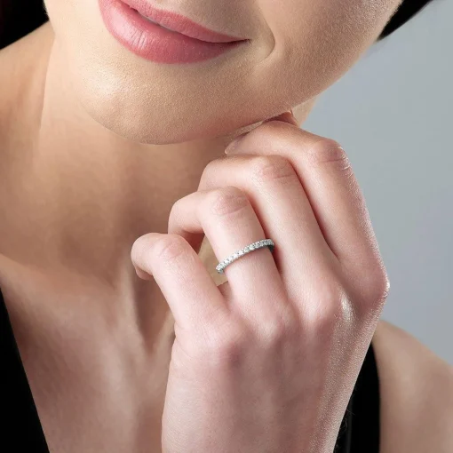 Hearts On Fire Transcend Platinum Diamond Half Eternity Ring