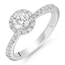 Hearts On Fire Vela Platinum Diamond Halo Ring