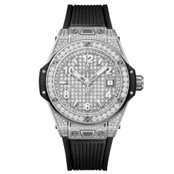 Hublot Big Bang One-Click Steel Full Pavè 33mm Automatic Ladies Watch
