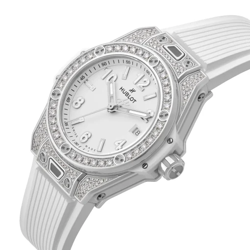 Hublot Big Bang One-Click Steel White Pavé 33mm Diamond Automatic Watch