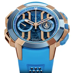 Jacob & Co. Limited Edition Epic X Sport Manchester City 44mm 18K Rose Gold Blue Ceramic Automatic Watch