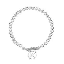 Lauren Ralph Lauren Silver Bead T-Bar Bracelet