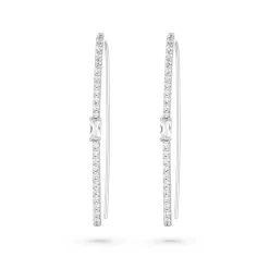 Lauren Ralph Lauren Silver Cubic Zirconia Hoop Earrings