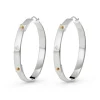 Lauren Ralph Lauren Silver Two Tone Hoop Earrings