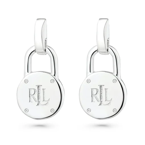 Lauren Ralph Lauren Silver Padlock Drop Earrings