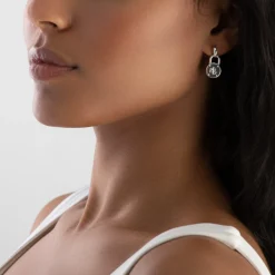 Lauren Ralph Lauren Silver Padlock Drop Earrings