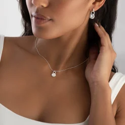 Lauren Ralph Lauren Silver Padlock Drop Earrings