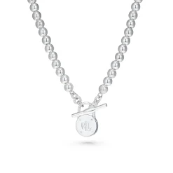 Lauren Ralph Lauren Silver Bead Collar Necklace