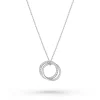 Lauren Ralph Lauren Silver Pave Cris Cross Pendant
