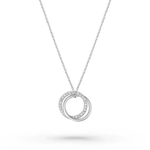 Lauren Ralph Lauren Silver Pave Cris Cross Pendant