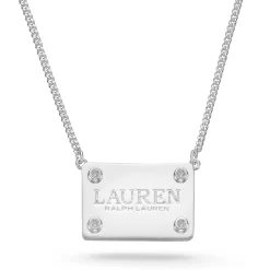 Lauren Ralph Lauren Silver Crystal Necklace