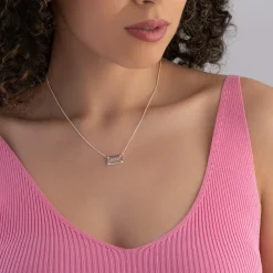 Lauren Ralph Lauren Silver Crystal Necklace