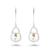 Lauren Ralph Lauren Silver Two-Tone Padlock Drop Earrings