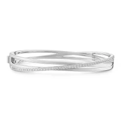Lauren Ralph Lauren Silver Pave Cris Cross Bangle