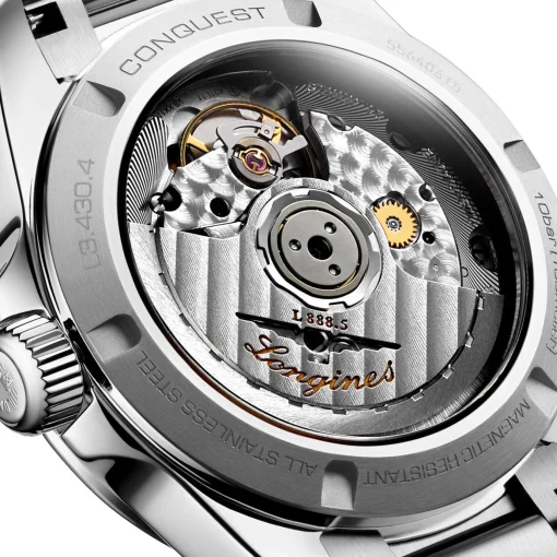 Longines Conquest 34mm Diamond Mother of Pearl Automatic Ladies Watch