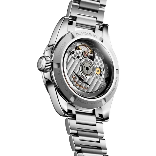 Longines Conquest 34mm Diamond Mother of Pearl Automatic Ladies Watch